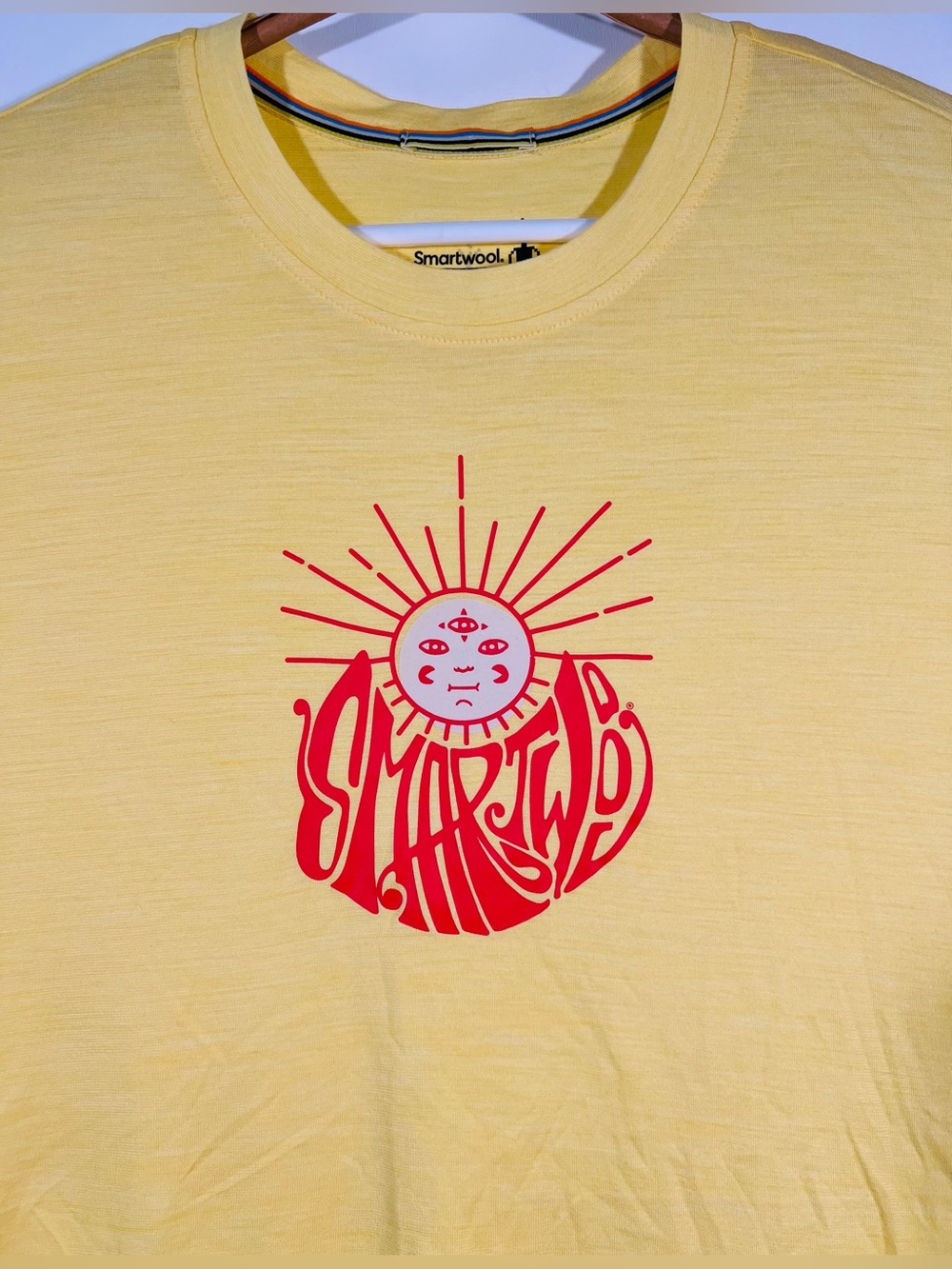 Smartwool Sun Graphic Short-Sleeve T-Shirt Men's Size Medium Yellow Outdoors - Picture 5 of 10